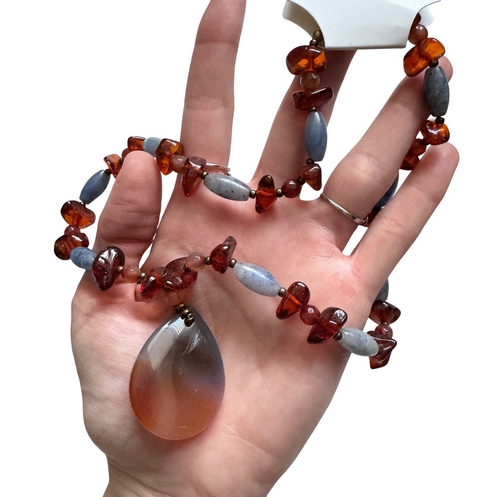 Vintage Agate Beaded Necklace